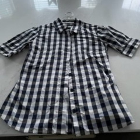 Size 0 Pink Tarten button down shirt stripe shirt - Picture 1 of 6